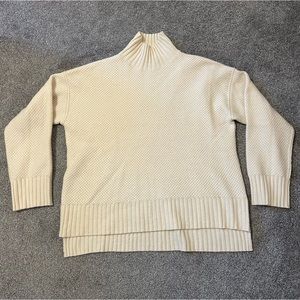 Everlane Recycled Cashmere Sweater Mock Turtleneck Stroopwaffle Knit